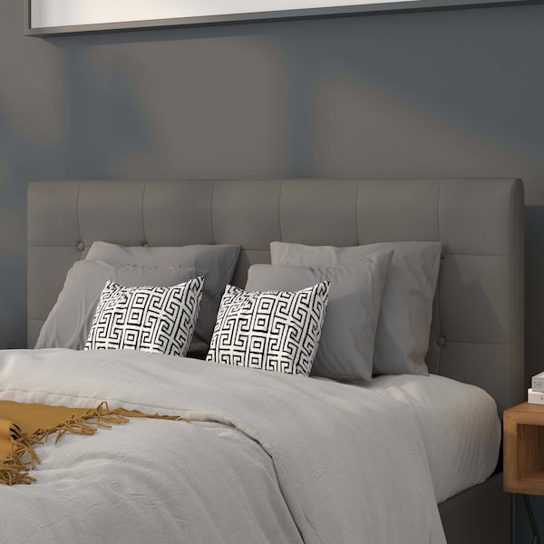 Flash Furniture Full Upholstered, Headboard, Gray Vinyl HG-HB1705-F-GY-GG - main